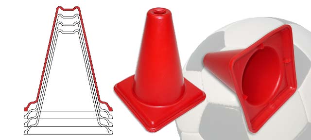 Stackable Football Training Cone - Image 1